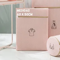 Bolsa de Lavarropas Grande con Cierre Protectora - Rosa 60*50cm