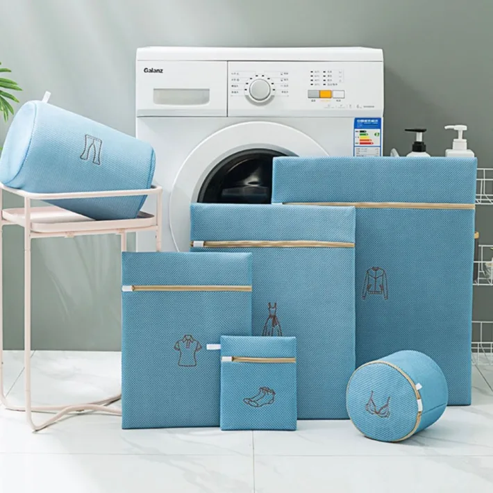 LB55212-V - Bolsa de Lavarropas Mediana con Cierre Protectora - Azul 50*40cm