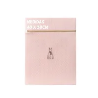 LB55213-R - Bolsa de Lavarropas Pequeña con Cierre Protectora - Rosa 40*30cm