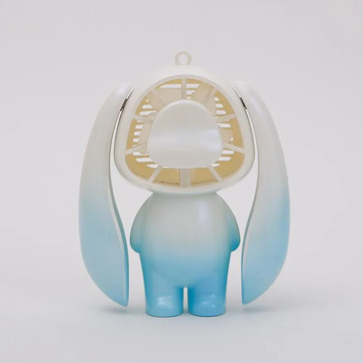 Mini Ventilador Orejas Largas Cute Portátil de Mesa Recargable USB
