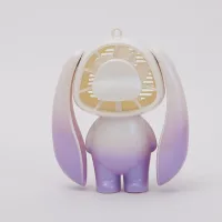 Mini Ventilador Orejas Largas Cute Portátil de Mesa Recargable USB