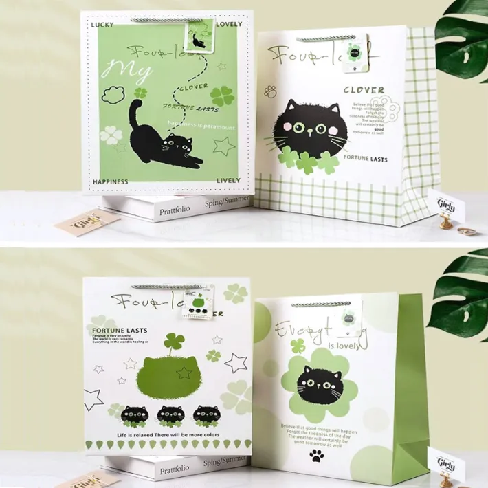 Bolsa de Regalo Kawaii Gatito Negro