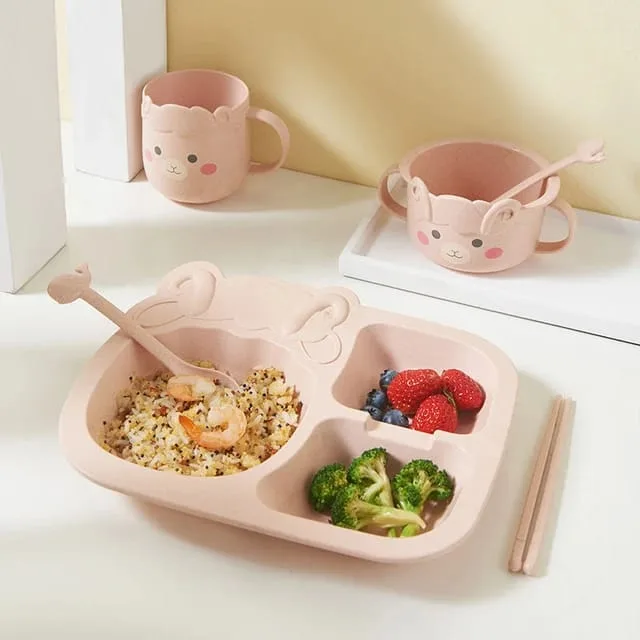 M04-5320 - Bandeja Plato de Comida con Cubiertos Diseño Baby Goat