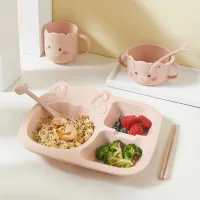 M04-5320 - Bandeja Plato de Comida con Cubiertos Diseño Baby Goat