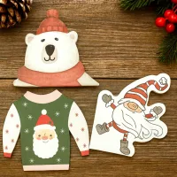 M80362 - Set x 3 paquetes Servilletas Navideñas Santa Bear Sweater