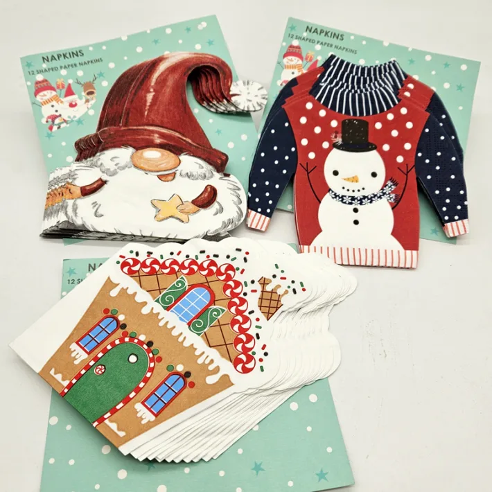 M80363 - Set x 3 paquetes Servilletas Navideñas Santa Christmas House