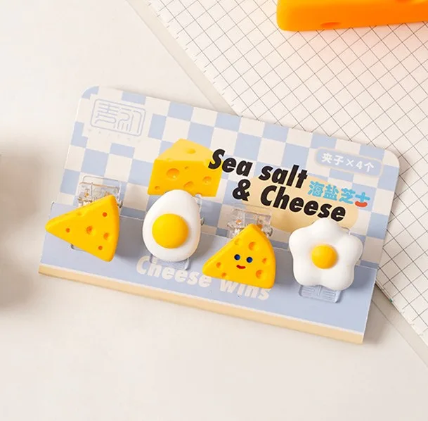 MC-0023 - Set de 4 Clips Pinza para Papel Sea Salt&Cheese