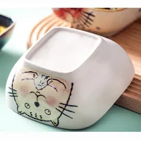 Bowl de Cerámica Animado Gato Blanco 11*4,5cm