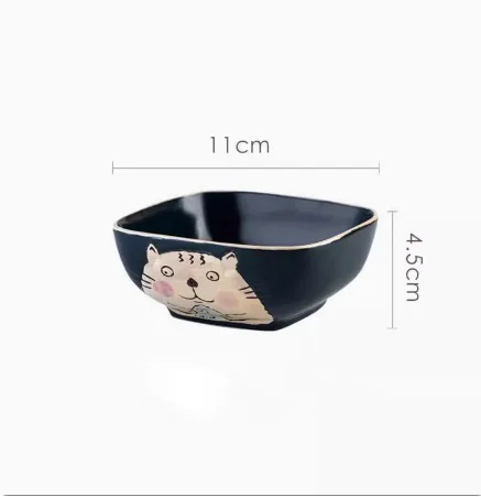 Bowl de Cerámica Animado Gato Verde 11*4,5cm