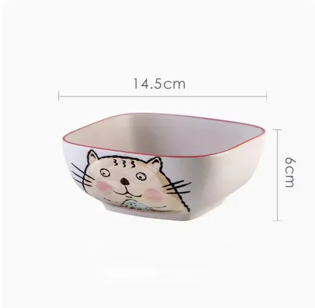 Bowl de Cerámica Animado Gato Blanco 14,5*6cm