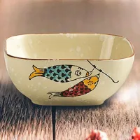 Bowl de Cerámica Animado Pez Koinobori 18*7cm