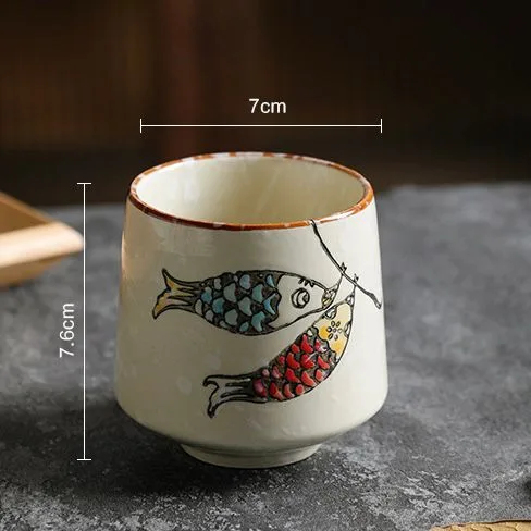 Vaso De Cerámica Animado Pez Koinobori 7*7,6*8cm
