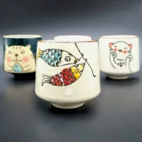 Vaso De Cerámica Animado Pez Koinobori 7*7,6*8cm