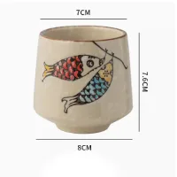 Vaso De Cerámica Animado Pez Koinobori 7*7,6*8cm