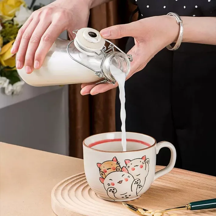 Taza De Cerámica Animado 3 Gatitos 13,6*8,2cm