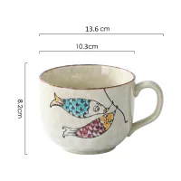Taza De Cerámica Animado Pez Koinobori 13,6*8,2cm