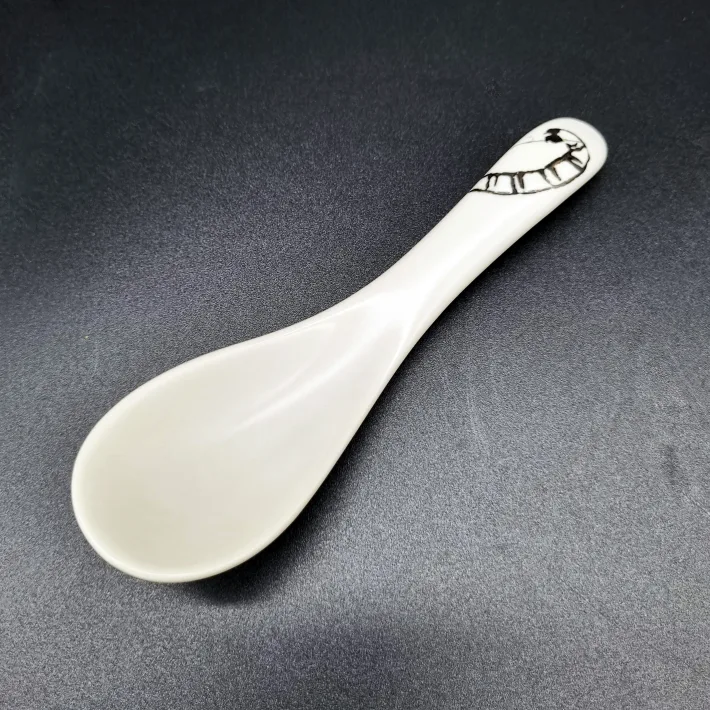 Set x 2 Cucharas de Cerámica Gato Blanco 14,2*3,9cm