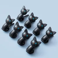 MM2118 - Set x8 Pinzas/Clips Multifuncionales Cute Cat Black & White