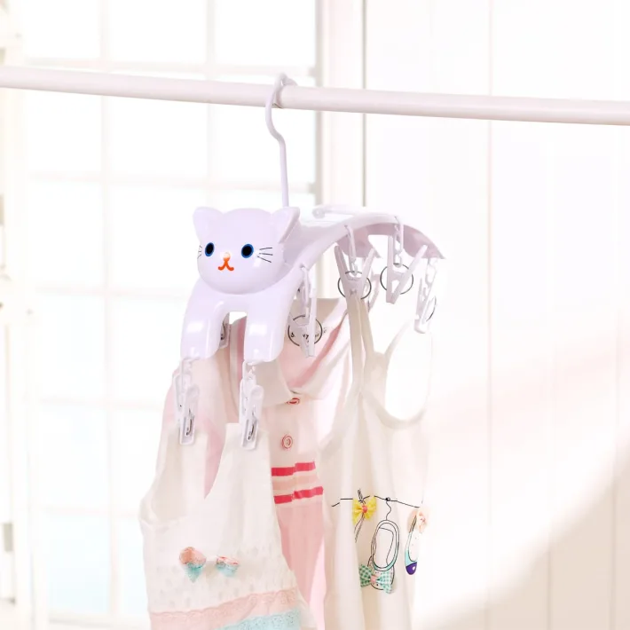 MM2120 - Tendedero para Ropa Forma Gatito + 10 Ganchos  26*11*11,5 cm