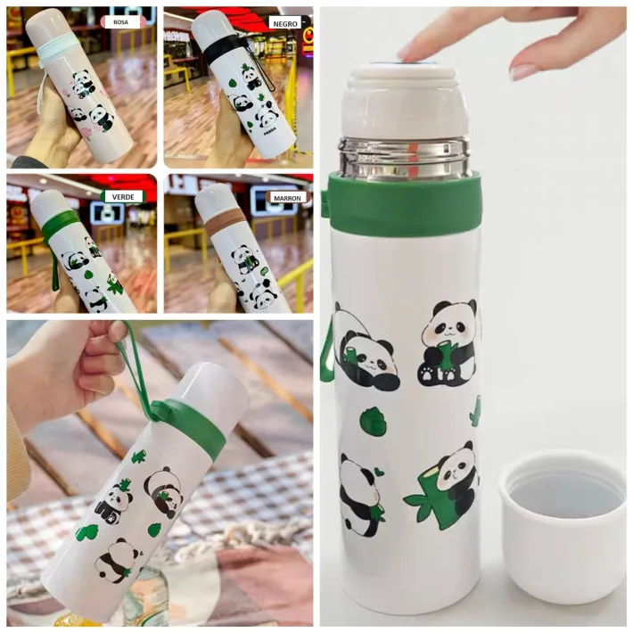MXS-2313 - Termo de Acero Inoxidable Panda Family - 500ml