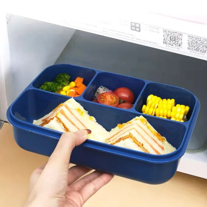 Tapers Lunch Box de Plástico con Divisiones + Cubiertos y Salsera - 1300ml