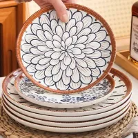 NPP001-8-B - Plato de Cerámica Playo Vintage Flor de Otoño