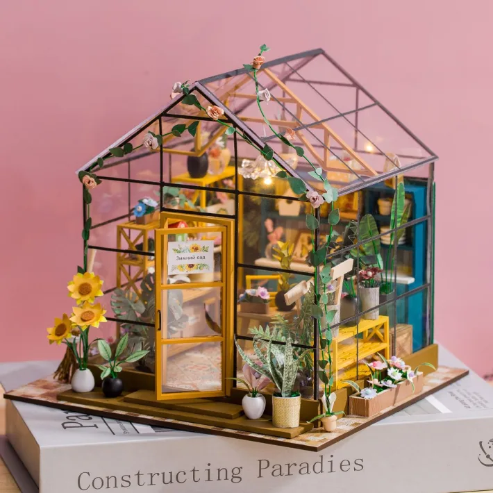 PC2306 - DIY Sunshine Flower House + Luces 20*18*19cm