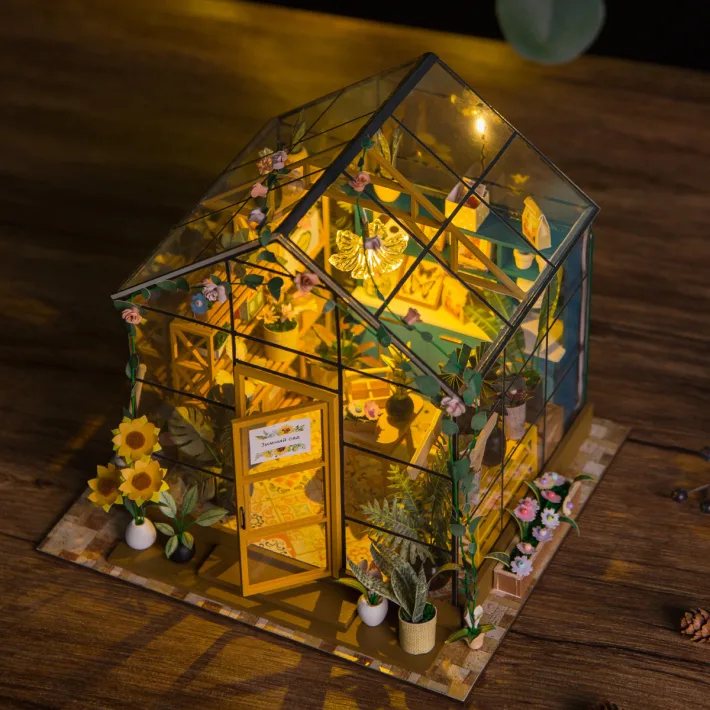 PC2306 - DIY Sunshine Flower House + Luces 20*18*19cm