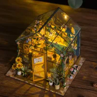 PC2306 - DIY Sunshine Flower House + Luces 20*18*19cm