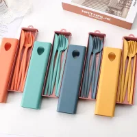 PCS2372 - Set de Cubiertos Fibra de Trigo Eco Smile - 4pzas