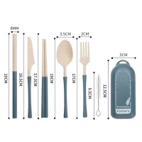 Set de Cubiertos de Fibra de Trigo Portable Cutle - 6pzas