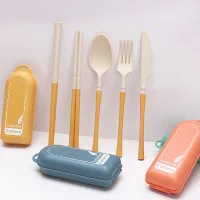 Set de Cubiertos de Fibra de Trigo Portable Cutle - 6pzas