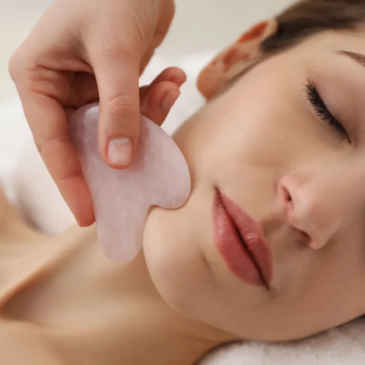 Gua sha de Cuarzo Rosa
