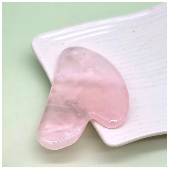 Gua sha de Cuarzo Rosa
