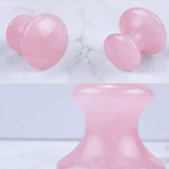 Mushroom Guasha de Cuarzo Rosa