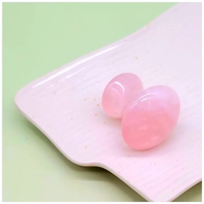 Mushroom Guasha de Cuarzo Rosa