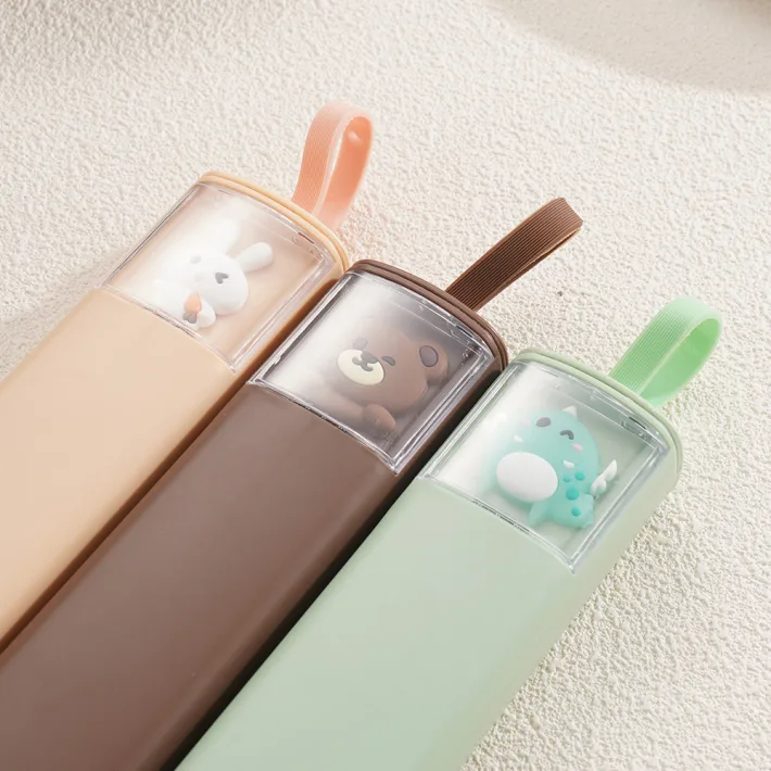 S24313 - Set de Cubiertos Acero Inoxidable Cuchara + Tenedor Cute Animals