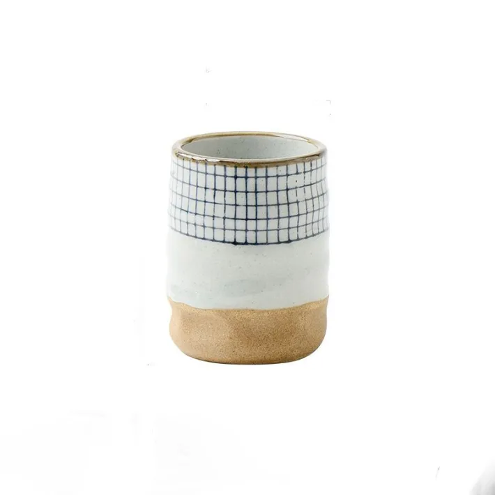 SFH102 - Vaso de Cerámica Oriental Squares & Lines 200ml 8.5*6.5cm