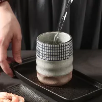SFH102 - Vaso de Cerámica Oriental Squares & Lines 200ml 8.5*6.5cm