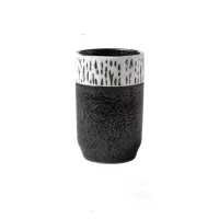 Vaso de Cerámica Oriental Black & White Lines 200ml 6.7*10.4cm