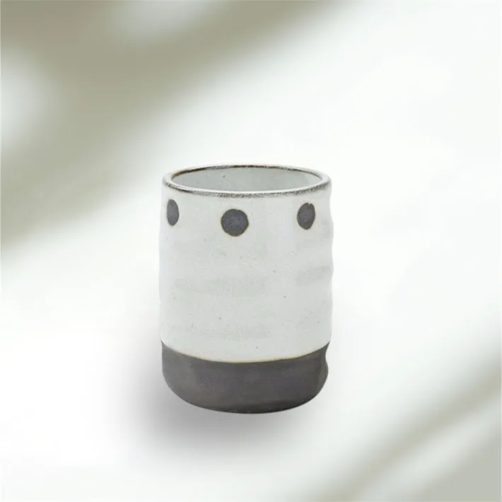 Vaso de Cerámica Oriental Grey Circle 200ml 8.5*6.5cm