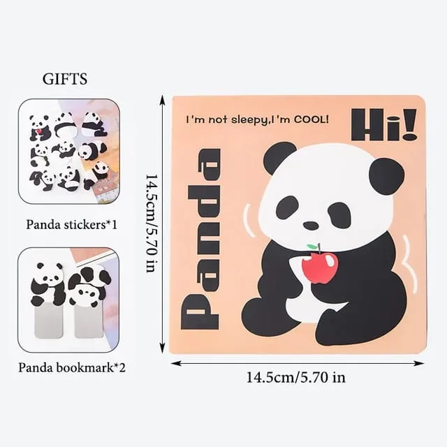 Cuaderno Hi Panda con Marcapáginas + Stickers 14.5*14.5cm