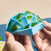 SM7298 - Molde para Hielo de Silicona con Tapa Diamante