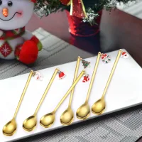 Set de Cucharitas Doradas Merry Christmas - 6 unidades