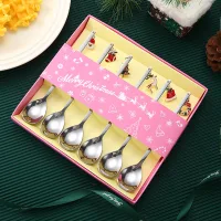 Set de Cucharitas Doradas Merry Christmas - 6 unidades
