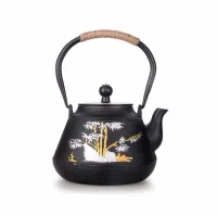 SS212-9908M - Tetera de Hierro Fundido + Infusor Diseño Bambu - 1200ml