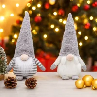 SY-3723114 - Duende  Navideño Enano Gris - 15*11*33cm 1 PAR