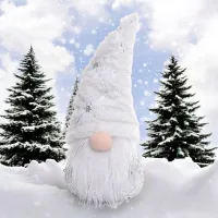 SY-3723122 - Duende Gnomo Navideño Enano Blanco Peluche - 10*7.5*25.4cm