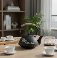T-9908M - Tetera de Hierro Fundido + Infusor Diseño Fujian Black - 1000ml