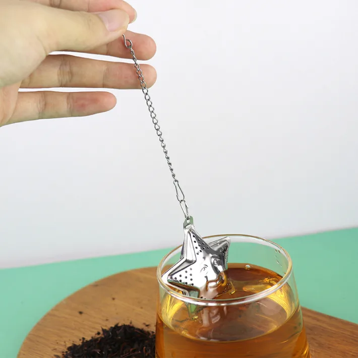 Filtro/Infusor de Té en Hebras de Acero Inox Diseño Arbolito - Dorado